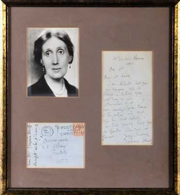 Lot Autograph letter signed by Virginia Woolf
