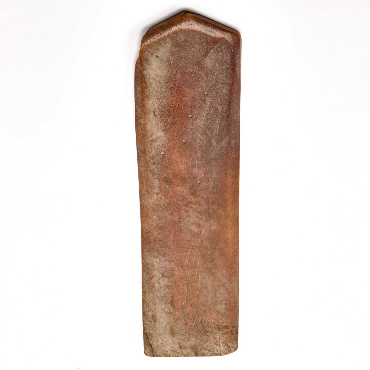 Lot 11 - A Chinese Archaic Jade Axe, Yu Gui