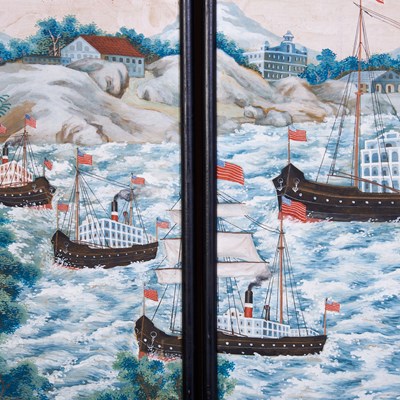 Lot 12 - A Rare and Unusual Set of Four Chinese Export Wallpaper Panels for the American Market