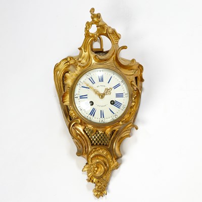 Lot 118 - Louis XV Style Gilt-Bronze Cartel Clock