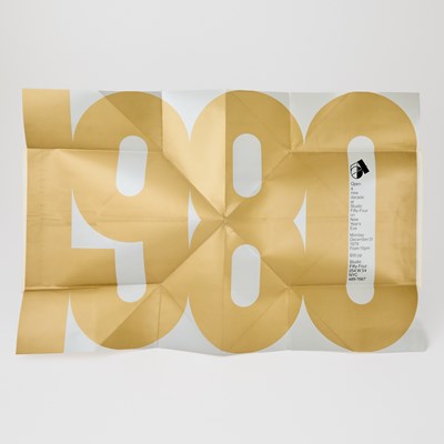 Lot 232 - The poster-sized invitation to the opening of Studio 54 with other ephemera