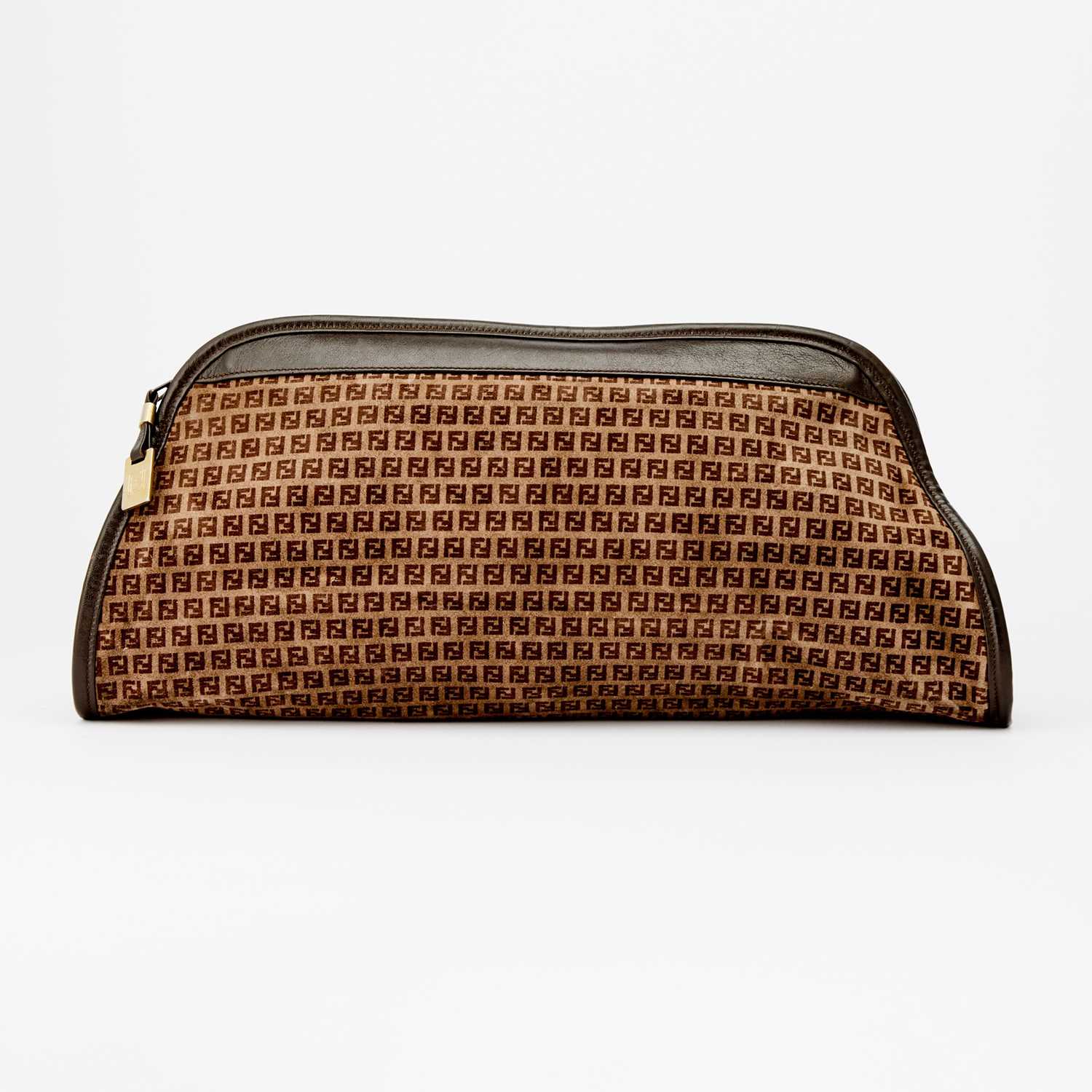 Lot 2349 - Vintage Fendi Suede and Leather Clutch