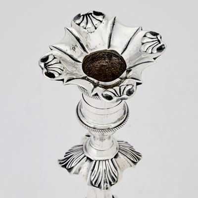 Lot 79 - Pair of George III Sterling Silver Candlesticks