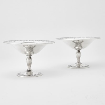 Lot 262 - Pair of Tiffany & Co. Sterling Silver Compotes