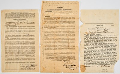 Lot 130 - Signed documents and rare photographs, some relating to the Negro League player Percy Wilson