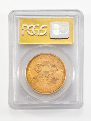 Lot 28 - United States. 1857-S Liberty Head Double Eagle. PCGS MS-65, S.S. Central America Recovery.