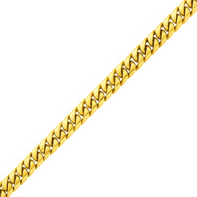Lot 145 - Gold Curb Link Bracelet