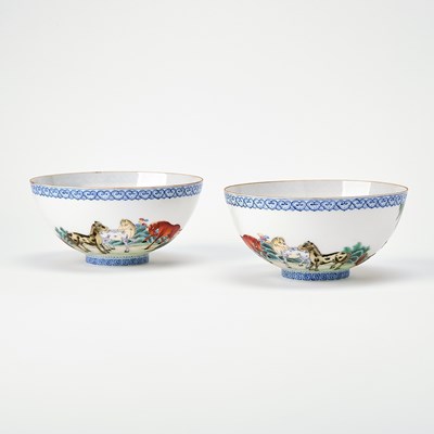 Lot 578 - A Pair of Chinese Egg-Shell Porcelain Bowls
