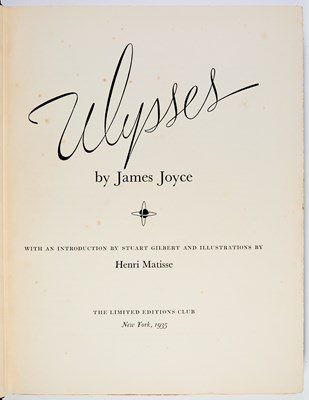 Lot 262 - The illustrated Ulysses, signed by Matisse and Joyce