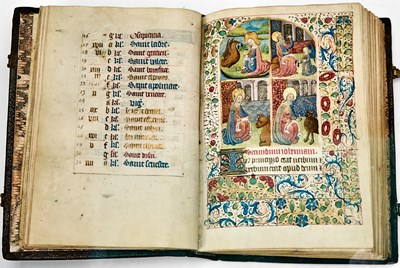Lot A Book of Hours of Rouen with eight miniatures