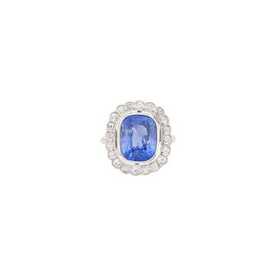 Lot White Gold, Sapphire and Diamond Ring