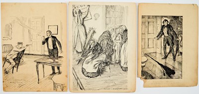 Lot 268 - Four original pen and ink drawings by Edmund Sullivan
