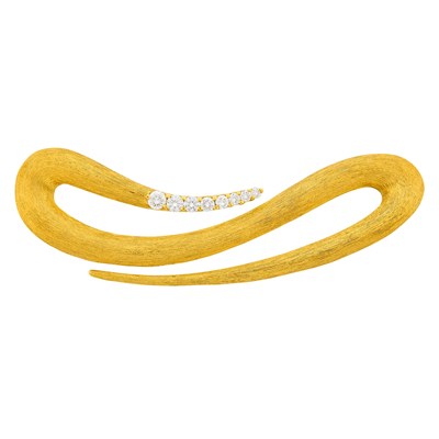 Lot 22 - Henry Dunay Gold and Diamond Brooch