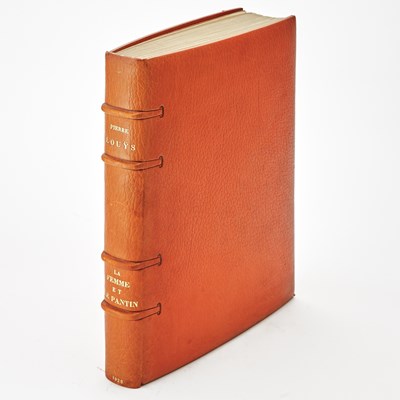 Lot 230 - Nicely bound by Levitzky and with an original drawing