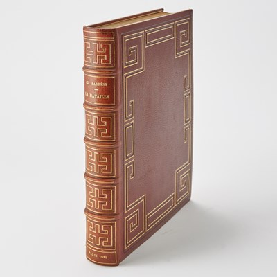 Lot 227 - Finely bound by Creuzevault and with an original watercolor