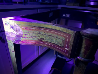 Lot 156 - Fine Federal Paint-decorated Pier Table