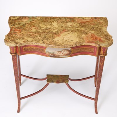 Lot 156 - Fine Federal Paint-decorated Pier Table