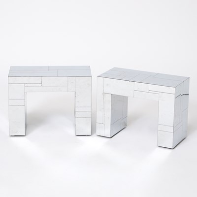 Lot 215 - Pair of Paul Evans Cityscape Side Tables