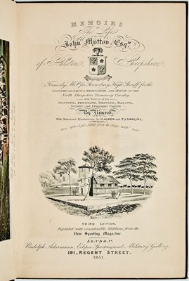Lot 64 - An attractive copy of Memoirs of the Life of the Late John Mytton