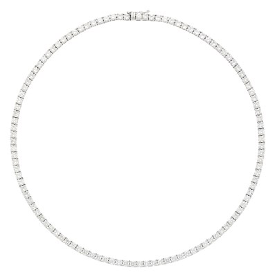 Lot 131 - White Gold and Diamond Necklace