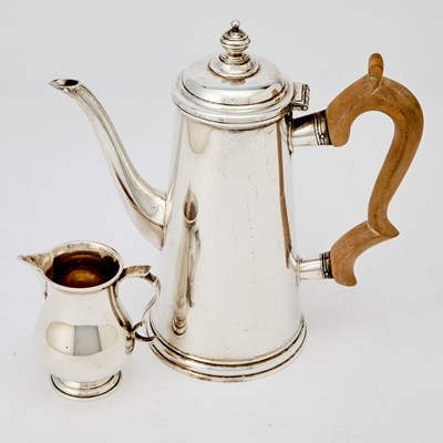Lot 585 - Ensko Sterling Silver Lighthouse Coffee Pot and Cream Jug