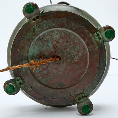 Lot 245 - Tiffany Studios Bronze and Leaded Glass Black-Eyed Susan Table Lamp