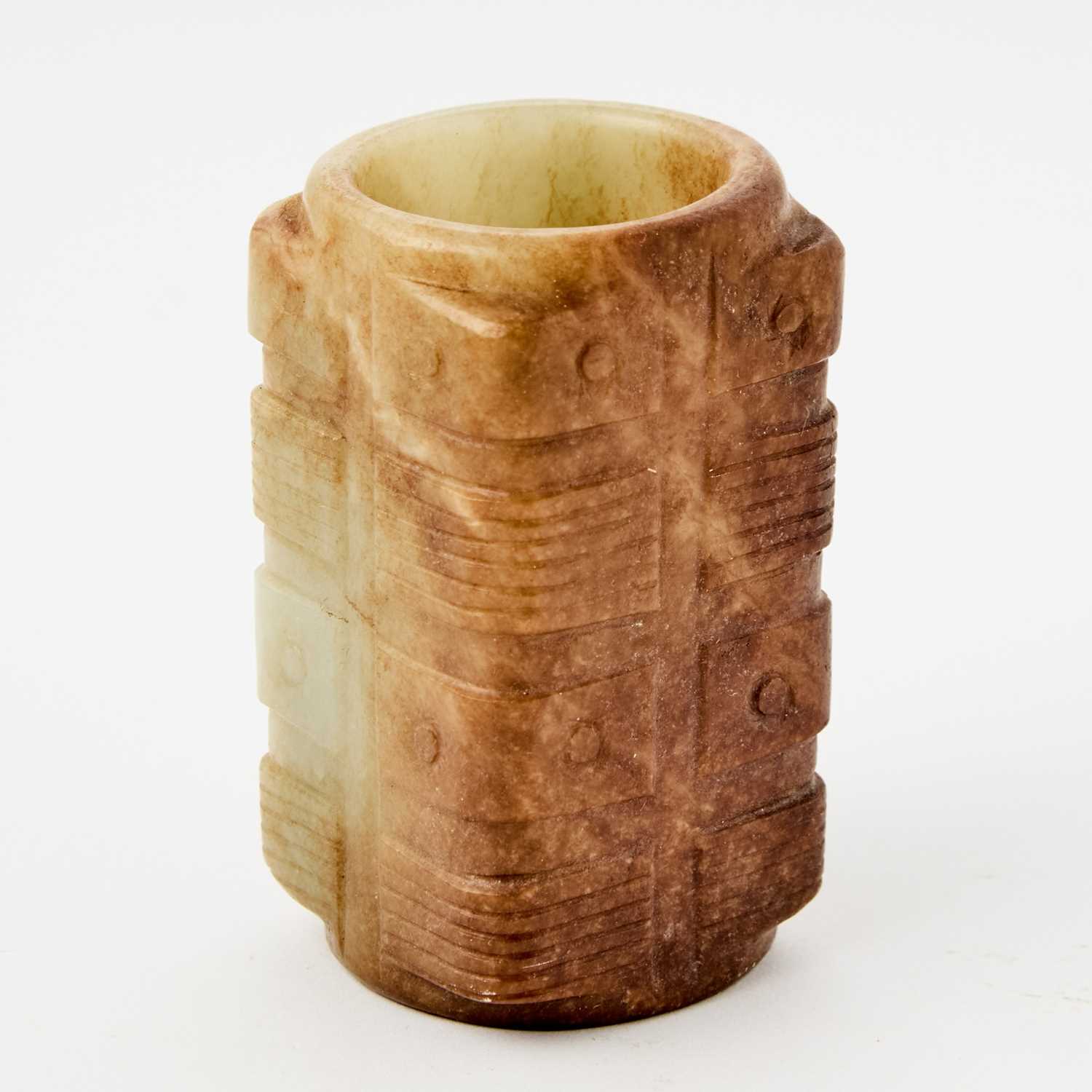 Lot 12 - A Diminutive Chinese Archaistic Jade Cong