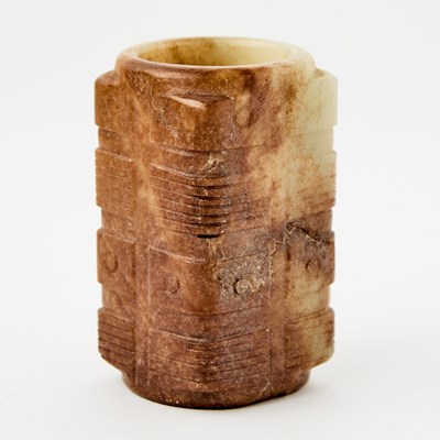 Lot 12 - A Diminutive Chinese Archaistic Jade Cong