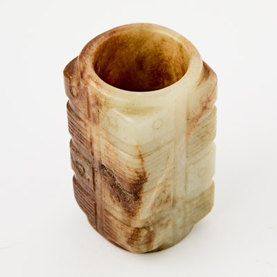 Lot 12 - A Diminutive Chinese Archaistic Jade Cong