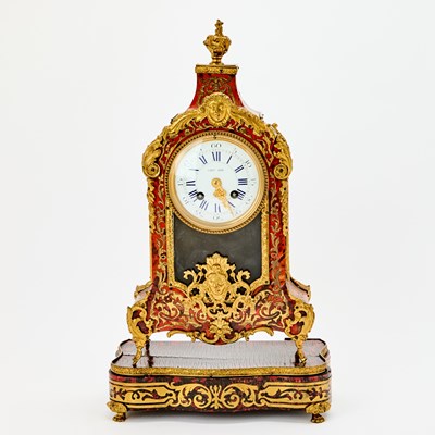 Lot 336 - French Gilt-Bronze Mounted Tortoise Shell-Veneered Boulle Bracket Clock