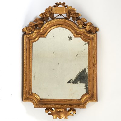 Lot 323 - Louis XVI Provincial Carved Giltwood Mirror