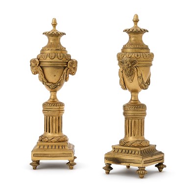 Lot 319 - Pair of Louis XVI Gilt Bronze Cassolettes