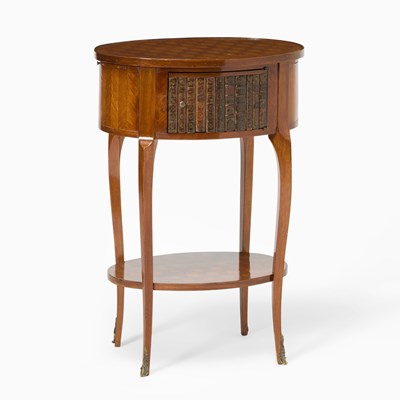 Lot 332 - Louis XV Style Brass Mounted Mahogany Oval Side Table