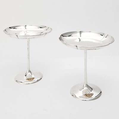 Lot 289 - Pair of Lebolt Sterling Silver Compotes