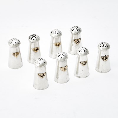 Lot 291 - Set of Eight Lebolt Sterling Silver Salt and Pepper Casters