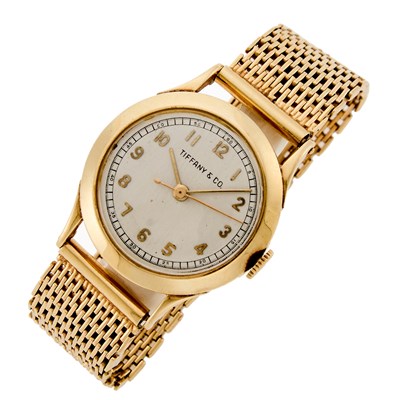 Lot 1131 - International Watch Co. Gold Wristwatch, Retailed by Tiffany & Co.