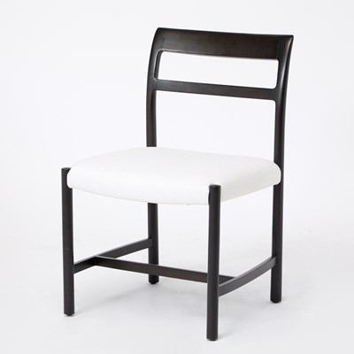 Lot 733 - Roger Sprunger for Dunbar Upholstered Dark Stained Ash "Model 6738" Side Chair