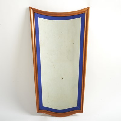 Lot 166 - Italian Blue Glass and Maple Mirror