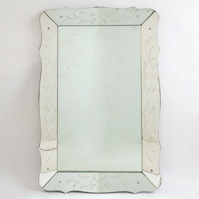 Lot 757 - Etched Mirror Framed Mirror