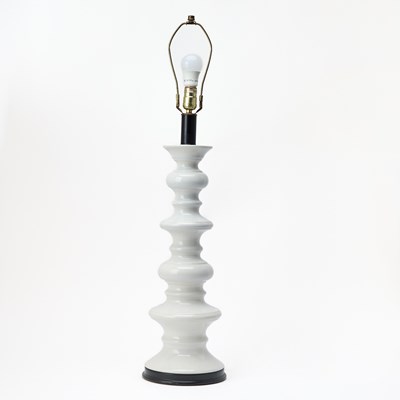Lot 739 - Mid Century Modern Style White Glazed Ceramic Lamp