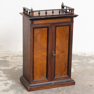 Lot 28 - Mahogany Burlwood Side Cabinet