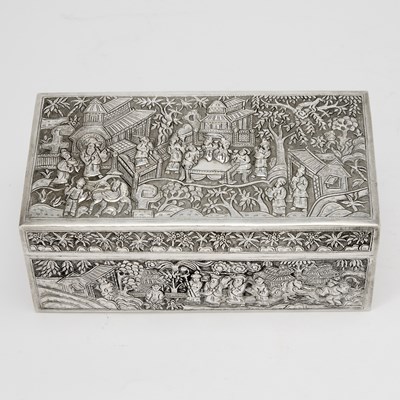 Lot 349 - A Chinese Silver Box
