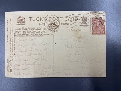 Lot 93 - A postcard from Virginia Woolf to Clive Bell