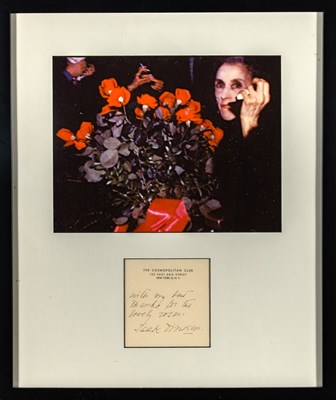 Lot 69 - An autograph note signed by Isak Dinesen