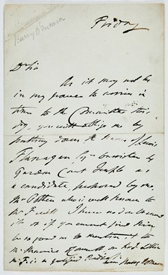 Lot 20 - Autograph letter by Barry O'Meara, Napoleon's physician on St. Helena