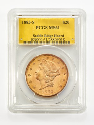 Lot 29 - United States. 1883-S Double Eagle. PCGS MS-61, Saddle Ridge Hoard.