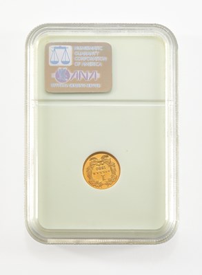 Lot 14 - United States. Proof 1880 Gold Dollar. NGC PF-64 CAM CAC, Eliasberg Collection.