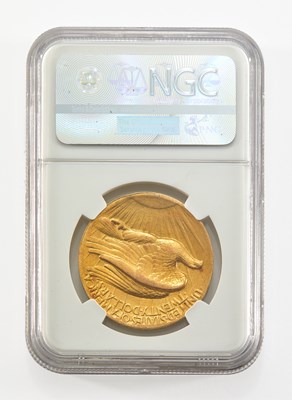 Lot 31 - United States. 1907 High Relief Double Eagle, Wire Rim. NGC XF-40.