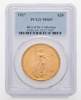 Lot 33 - United States. 1927 St. Gaudens Double Eagle. PCGS MS-65.