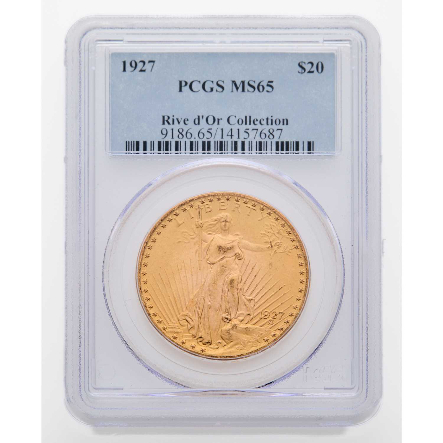 Lot 33 - United States. 1927 St. Gaudens Double Eagle. PCGS MS-65.